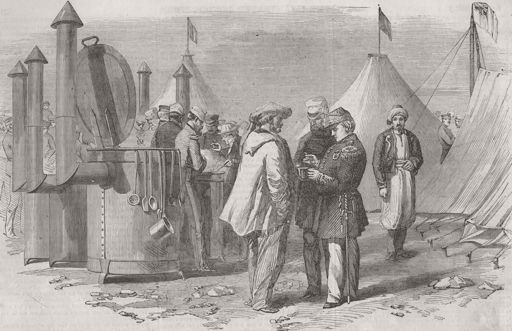 CRIMEAN WAR/UKRAINE. M. Soyer's Camp and Bivouac kitchen in the Crimea 1855